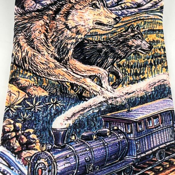 90s Alaskan Scenic neck tie Dem Crazy 1990s vintage - Picture 7 of 8